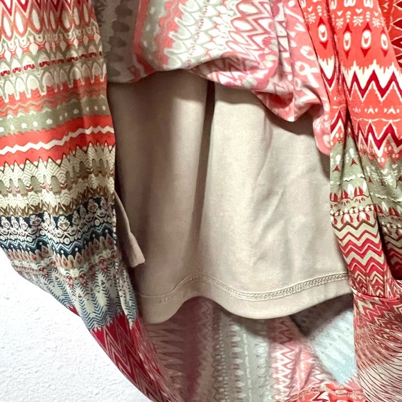 Chico's Pink Sleeveless maxi Asymmetrical pattern Sundress 1 - Picture 6 of 8